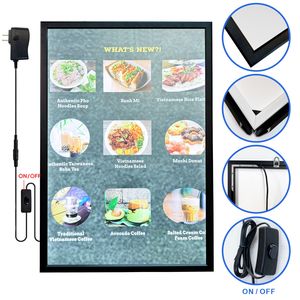 Marco de Aluminio para Póster de Películas con Luz LED A2 de 16x24 Pulgadas, Certificado por UL, Ultrafino, con Marco a Presión, para Menús - Product Image 1