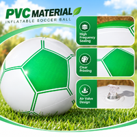 Ballon de football gonflable de plage, couleur personnalisée, design football, jouet de piscine, décoration de fête pour événements estivaux, plage, anniversaire