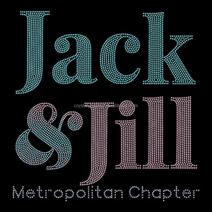 Motivi Personalizzati con Strass JJOA 1938 per Magliette, Trasferibili a Caldo con Scritta Jack and Jill of America - Product Image 4