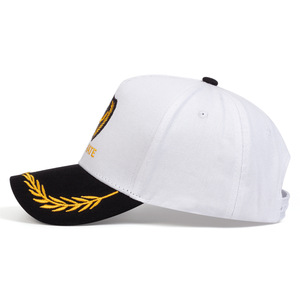 Gorra de Béisbol Estilo Capitán con Bordado de Ancla Náutica, Dos Tonos Azul Marino y Blanco, Visera Curva Ajustable, Gorra de Vela para Yates - Product Image 3