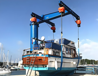 Grue marine pour le levage de bateaux |   Hydraulique/Électrique |   Capacité de 1 à 10 tonnes, usage intensif