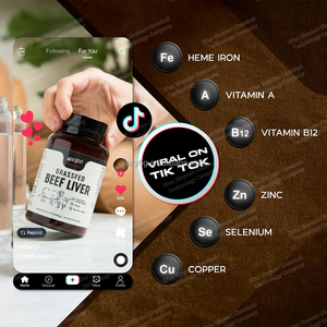 Suplemento Vitamínico de Hígado de Res Alimentado con Pasto, Órganos Deshidratados Liofilizados Naturales, Apoyo para Articulaciones y Huesos, Piel, Uñas y Energía - Product Image 2