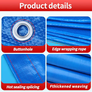 Bâche imperméable en PE pour jardin, auvent extérieur, voile d'ombrage, bâche de protection pour bateau, camion, niche pour chien - Product Image 2