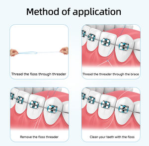 ไหมขัดฟันพร้อมไหมขัดฟันสำหรับงานบริดจ์และรากฟันเทียมเครื่องมือไหมขัดฟันระดับพรีเมียม - Product Image 3