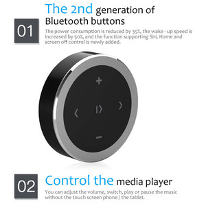 Mini không thấm nước điều khiển từ xa ABS chất liệu cho âm nhạc phát lại điều khiển trong điện thoại hoặc xe <span class=keywords><strong>RF</strong></span> truyền thông không dây - Product Image 2