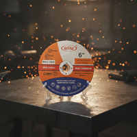 Disque de coupe métal haute qualité WGW 6" 150x1.6x22mm MPA, certifié BSCI, pour meuleuse d'angle, usine source, 80 m/s - Avec OEM