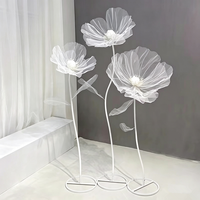 Grande fleur artificielle en chenille, ornements décoratifs super grands, Thanksgiving, 50 cm, Saint-Valentin, Nouvel An, Mariage