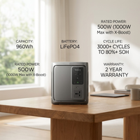 Generador Solar Portátil Delta 3 1000 Air, Adecuado para Emergencias en el Hogar, Campamentos al Aire Libre o Viajes, Estación de Energía Portátil, UE