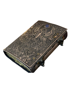 Embossed Leather Spell <b>Book</b> Handmade Hardcover Journal Vintage Fantasy <b>Notebook</b> for Writing Drawing Sketching and Gifts - Product Image 6