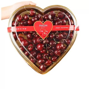 IMEE Heart Shaped Gold Clear Plastic <strong>Tray</strong> with Clear Lid <strong>Fruit</strong> Chocolate Candy Nut Sweet Cookie Packaging Box in Stock
