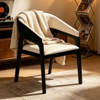 Chaise de salle à manger rembourrée de style vintage, mousse haute résilience, contour arrondi, structure renforcée, chaise de salle à manger ambiance