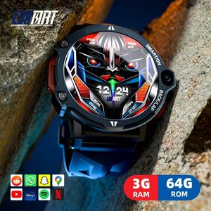 LOKMAT <span class=keywords><strong>APPLLP</strong></span> <span class=keywords><strong>6</strong></span> PRO Android 4G Smart Watch Phone Full Round Touch Screen Dual Camera GPS Wifi Call Watch Moniteur de fréquence cardiaque - Product Image 2