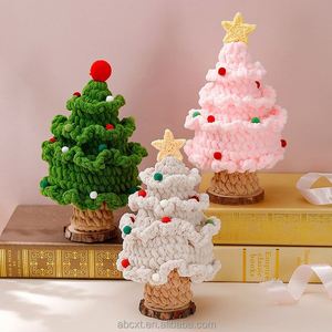 ของตกแต่งต้นคริสต์มาสแบบถักทอ ดอกไม้ประดิษฐ์ โครเชต์ สำหรับของขวัญตกแต่งต้นไม้ปีใหม่ - Product Image 2