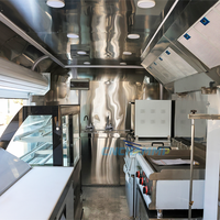 Chariot alimentaire électrique de luxe Chammp entièrement équipé en acier inoxydable et fibre de verre, cuisine mobile fermée