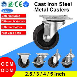 CMCL Vintage Verzinkte Gusseisen-Stahlrollen, Hochtemperatur-ESD-Rollen aus Metall und Zink - Product Image 2