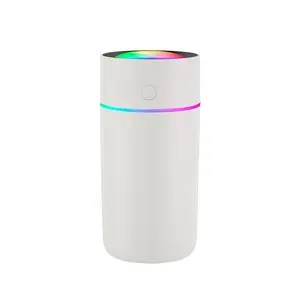 320ml Dazzle Vehicle-Mounted Air Humidifier Diffuser Atomizer Nano Fine Mist Mute Working Two Spray Mode with Night Light