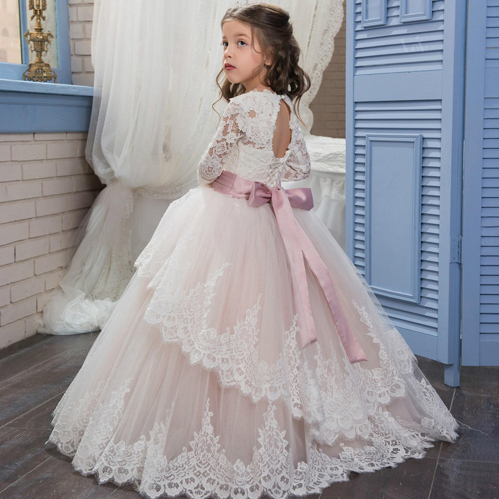 Boutique Wholesale Girls Ball Gown Princess Dress Wedding Party