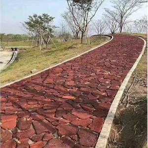 Pavimentatrice irregolare in <span class=keywords><strong>pietra</strong></span> <span class=keywords><strong>lavica</strong></span> rossa per parete e pavimento - Product Image 5