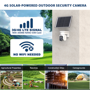 <b>4G</b> LTE Outdoor <b>Security</b> <b>Camera</b> Solar Battery Power IP66 Waterproof PTZ Two-Way Audio CMOS Sensor Night Vision 2MP Cloud Data - Product Image 3