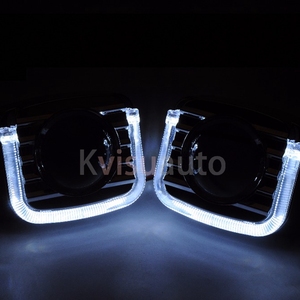 Kuulcql — lentille de projecteur led double xenon, avec capotage en cristal, 2.5 pouces, 3 pouces, disponible en blanc, bleu, rouge - Product Image 2