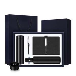 Artículos de Regalo Promocionales de Lujo, Set de Regalo de Cuaderno, Agenda Magnética de Cuero Sintético Negro para Oficina, Diario A5 con Caja - Product Image 6