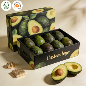 Caja de Cartón Corrugado Resistente al Agua, Tipo <span class=keywords><strong>E</strong></span>, para Envíos, con Logotipo Personalizado, Portátil, Grande, de Alta Gama, para Exportación de Frutas - Product Image 1