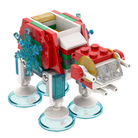 MOC2084 Película Espacial de Navidad, Robot AT-AT de la Guerra de las Galaxias, Bloques de Construcción para Armar, Regalo de Halloween para Niños, 104 Piezas