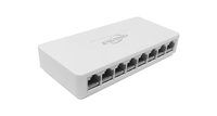 Switch Ethernet No Administrado de 8 Puertos y 100 Mbps para Cámaras CCTV, Capacidad de 1.6 Gbps, Compacto, Plug and Play, Mini de Escritorio