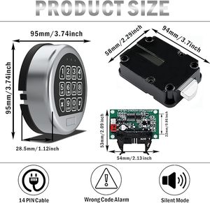 Smart <strong>Password</strong> and Fingerprint Electronic Security <strong>Lock</strong> Electronic Safe ATM <strong>Lock</strong> for Gun Safe/ Safe Box/ Vault - Product Image 3