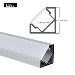 18.5*18.5MM per armadio 45 90 gradi angolo luce 18mm ampia superficie montata striscia canale di estrusione angolo Led profilo in alluminio - Product Image 1