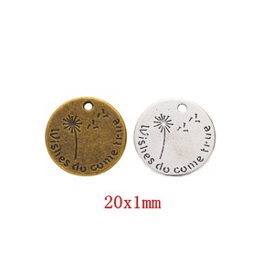 Disco Redondo <span class=keywords><strong>de</strong></span> Aleación <span class=keywords><strong>de</strong></span> Zinc con Mensaje <span class=keywords><strong>de</strong></span> Deseo <span class=keywords><strong>de</strong></span> Dandelion Wish para Joyería <span class=keywords><strong>de</strong></span> Recuerdo <span class=keywords><strong>de</strong></span> Graduación - Product Image 1