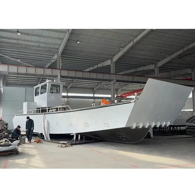 15M Ferry Boat Excavadora Fuerte Aluminio Landing Craft para camión de carga