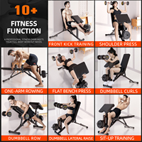 Banc d'exercice en métal réglable, équipement de salle de sport à domicile, banc de musculation pliable, banc d'entraînement de fitness, chaise inclinable