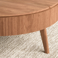 Table basse ronde de thé de dessus de levage de bois brun rustique contemporain simple de ferme avec le compartiment de stockage