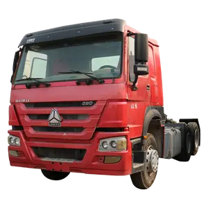 Sino 6x4 371HP 420HP Howo Truck Units Used Tractor Truck Head Chinese 10 Red Shandong WEICHAI Yuejin Trucks in China 2014 Manual