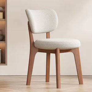 Silla de Comedor de Madera Maciza con Respaldo Suave, Portátil, Cómoda, Diseño Moderno, Muebles de Comedor de Lujo Ligero para el Hogar - Product Image 1