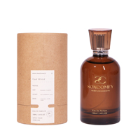 Parfum Pria Mewah Aroma Alami Amber Coklat Kaca Berkualitas Tinggi 100ml