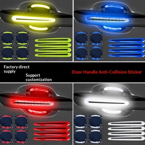 Pelindung Gagang Pintu Mobil Stiker Reflektif Perekat Epoksi Noctilucent Dekorasi Anti Gores Anti Benturan - Product Image 2