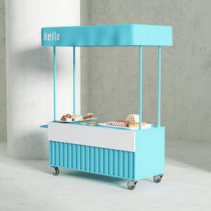 Petit chariot à fleurs d'art en fer pour les ventes mobiles pour l'extérieur, marché de nuit, étal, maïs de célébrité sur <span class=keywords><strong>Internet</strong></span> - Product Image 3