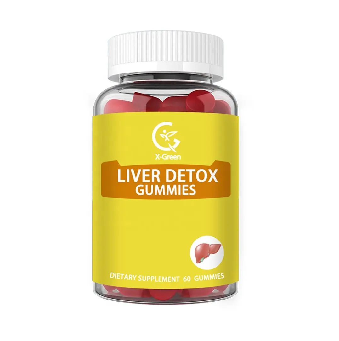 Karaciğer temizlemek detoks ve onarım yağlı karaciğer formülü Gummies glutatyon Silymarin doğal karaciğer sağlığı 3000mg karışımı