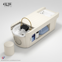 Lit de lavage électrique de luxe pour salon de coiffure, lit de massage capillaire, lit de spa pour shampoing, lit de spa pour thérapie du cuir chevelu