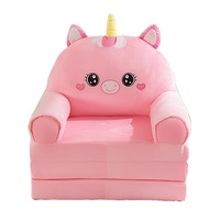 Chaise pliante en peluche douce et mignonne pour enfants, motif visage de dessin animé avec nez rouge, cadeau de Noël, directement de l'usine