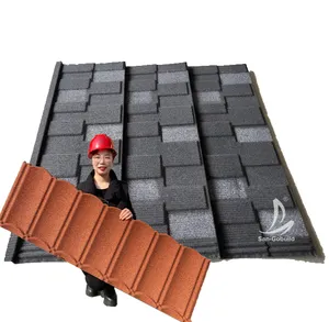 Building material aluminum zinc steel plate roofing sheet lightweight stone coated metal shingle roof tiles with eco-friendly