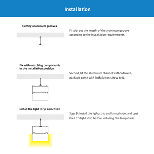 Profilé LED Alu Noir <span class=keywords><strong>S80</strong></span> Luminescence à trois côtés Boîtier de suspension en aluminium Profilé de lumière LED - Product Image 4