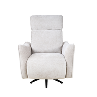 Fauteuil inclinable pivotant en tissu lin électrique, fauteuil inclinable individuel pour salon, maison, appartement