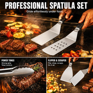 Kit d'accessoires pour plancha de 27 pièces pour Blackstone, outils de grillade professionnels Hibachi, ensemble de spatules pour plancha, pour le camping en plein air - Product Image 3