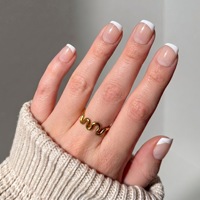 Uñas Postizas de Alta Gama, Degradado en Tonos Nude, Estilo Francés, Fáciles de Usar, Simples y Versátiles, Precio de Fábrica