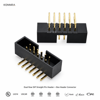 Conector de doble fila Kr2013 con pines rectos, tipo caja, para circuitos integrados altamente integrados en informática industrial