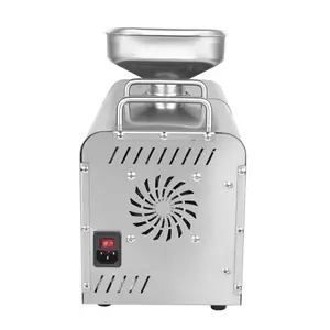 Mini máquina de prensa de aceite comercial de 220V, prensador automático, extractor de semillas de maní de soja y coco