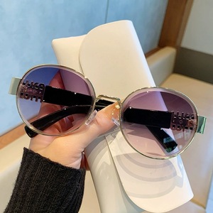 Lunettes de soleil ovales à monture intégrale UV400, style rétro, unisexe, pour la conduite - Product Image 2